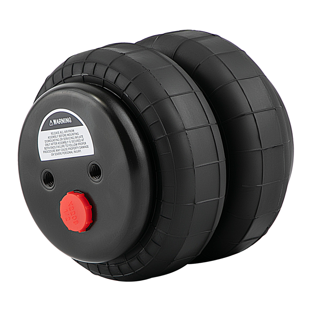 2x Universal Air Spring Bag Heavy Duty Standard 2500 lb 1/2inch npt Single Port